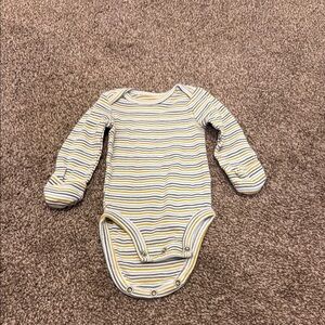 Striped Long Sleeve Baby Onesie